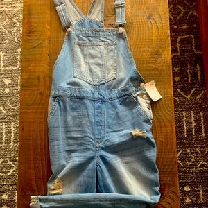 NWT H&M Distressed Denim Overalls
